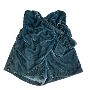 Free People Velvet Hazel Strapless Romper Size S